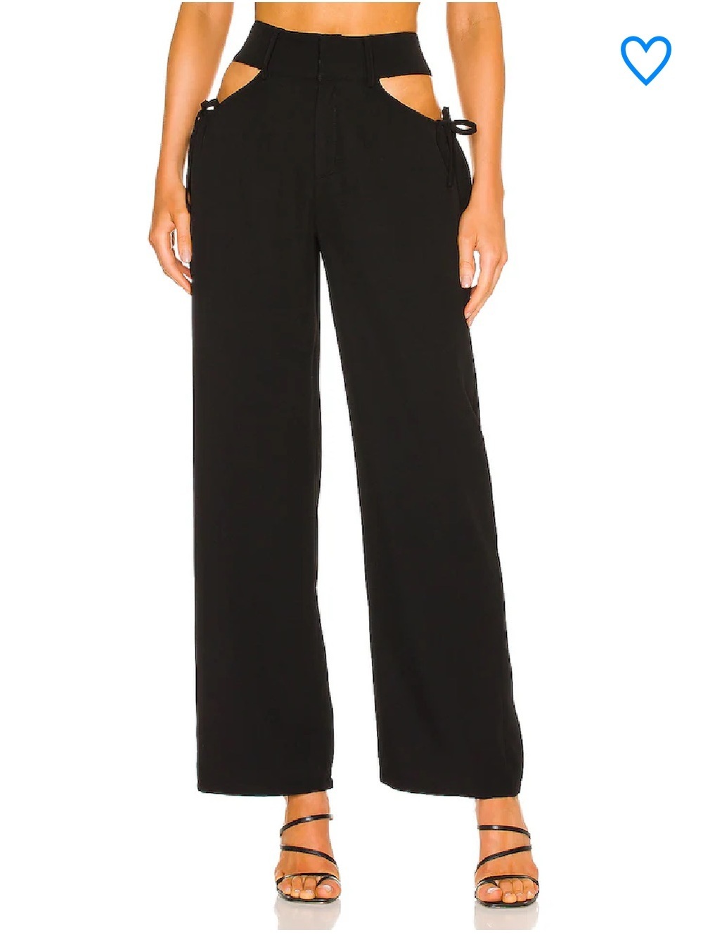 superdown Benny cut out pants Black High-Waist Wide-Leg Revolve M